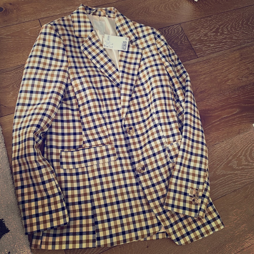 NWT H&M plaid blazer